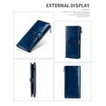 thumbnail image 2 of TAZAG high-quality oil wax leather long women's wallet multi-card slot genuine leather clutch bag multi-functional zipper coin purse, 2 of 4