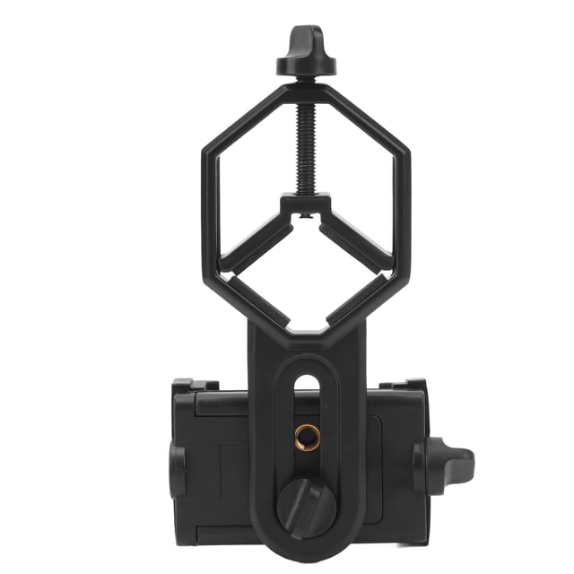 Soporte para teléfono telescopio, adaptador de telescopio para teléfono móvil con carcasa metálica ligera EVA de alta densidad para teléfono de 2,4 a 3,9 pulgadas de ancho