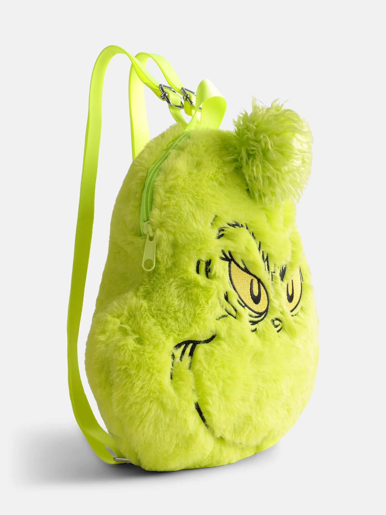 Justice Girls The Grinch Faux Fur Mini Backpack, Green