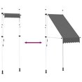 thumbnail image 4 of vidaXL Store Manuel Rétractable 100 cm Anthracite, 4 of 4