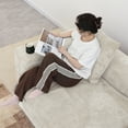 thumbnail image 4 of The Magic Home 4-Seater Convertible Modular U-Shaped Corduroy Sectional Sofa, Beige, 4 of 9
