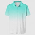 thumbnail image 6 of NOLDARES Mens Ribbed Polo Shirt Textured Knit Short Sleeve Casual Golf Beach Vacation Tops(Mint Green,2XL), 6 of 6