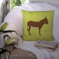 thumbnail image 3 of Carolines Treasures BB7675PW1414 Cotentin Donkey Green Fabric Decorative Pillow, 14 x 14 in., 3 of 4