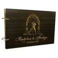 thumbnail image 1 of Darling Souvenir Handmade Wood Engraved Couple Photo Album, Personalised Wedding Rustic Guestbook, 1 of 5