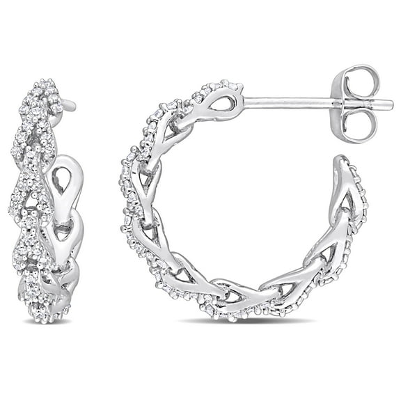 Everly Women's Diamond 10k White Gold Earrings