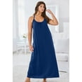 thumbnail image 5 of Dreams & Co. Plus Size Breezy Eyelet Knit Long Nightgown, 5 of 6