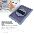 thumbnail image 4 of Étui pour Tablette, Étui Arrière Robuste Antichoc avec Support Intégré, Sangle de Main Rotative à 360°, Sangle d'Épaule Amovible, pour IOS 10.2 2019 2020 2021, 4 of 7