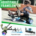 thumbnail image 3 of UNI-SUN Hoverboard with Go Kart, Bluetooth Hoverboard with Seat Attachment, 6.5" Wheels, Colorful LED Lights, Speed Green, 3 of 8