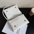 thumbnail image 3 of Bolsa de mano retro para mujer, multicapa, suave, de PU, para hombro y axilas (blanco) Ehuebsd Para Estrenar, 3 of 9