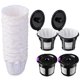 thumbnail image 1 of Reusable K Cups with Paper Filters Set, Including 4 Pack K Cups and 100 Pcs Coffee Filters for 1.0, 1 of 5