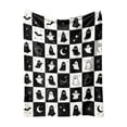 thumbnail image 2 of Halloween Chessboard Fleece Throw Blanket 35*40Inch Cozy Soft Fall Thanksgiving Decorative Blanket For Sofa Couch Bed Home Decor, 2 of 6