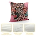 thumbnail image 4 of Leopard Head Velvet Decorative Throw Pillow CoverPink Cheetah Pillow Covers Animal Print Throw Pillows Soft Leopard Pattern Pillows with Tassel Cushion Case for Sofa Couch Bedroom Living Room, 4 of 5