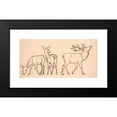 thumbnail image 2 of P. C. Skovgaard 14x9 Black Modern Framed Museum Art Print Titled - Crown Deer and Two Membranes (1854 - 1858), 2 of 5