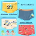thumbnail image 2 of Boys Underwear, Toddler Kids Boxer Briefs 4 Pack Soft Cotton Dinosaur Boys Underwear 2-8 Years, 2 of 5