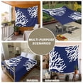 thumbnail image 6 of Coral Navy Blue Large Tapestry for Bedroom Wall Hanging Tapestry, Coastal Ocean Marine Nautical Beach Ceiling Backdrop Tapestries Poster Blanket Wall Decor for Teens Room Living Room Dorm 85" x 90", 6 of 8