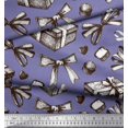 thumbnail image 2 of Soimoi Poly Georgette Fabric Ribbons,Gift Box & Wine Bottle Party Decor Fabric Printed Yard 52 Inch Wide, 2 of 3