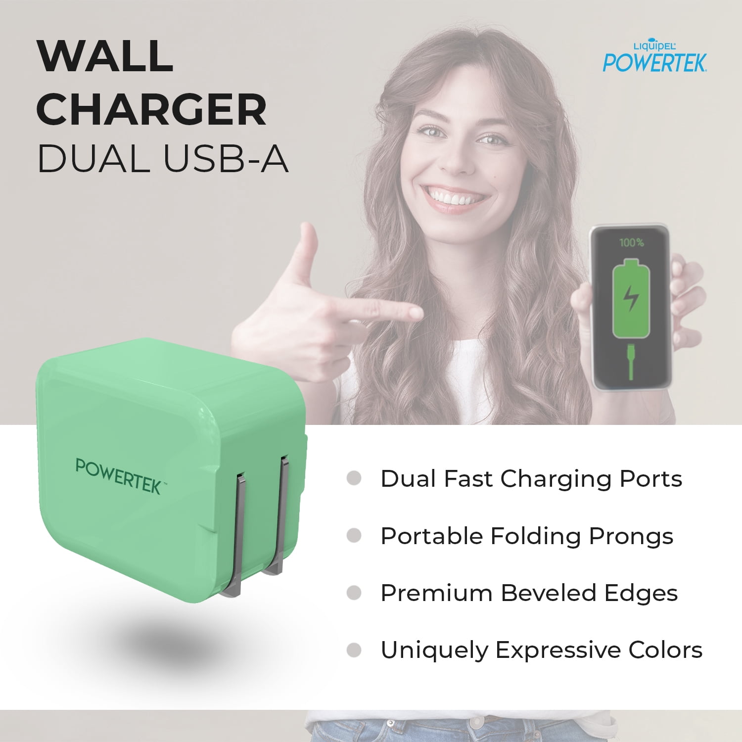 Liquipel Powertek Dual USB Wall Charger