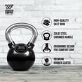 thumbnail image 5 of CAPHAUS Color Rubber Coated Kettlebell with Chrome Handle, Great for Cross Training, Swings, Body Workout and Muscle Exercise, Weight available: 10, 15, 20, 25, 30, 35 & 100, 125, 135lb Set with Rack, 5 of 12