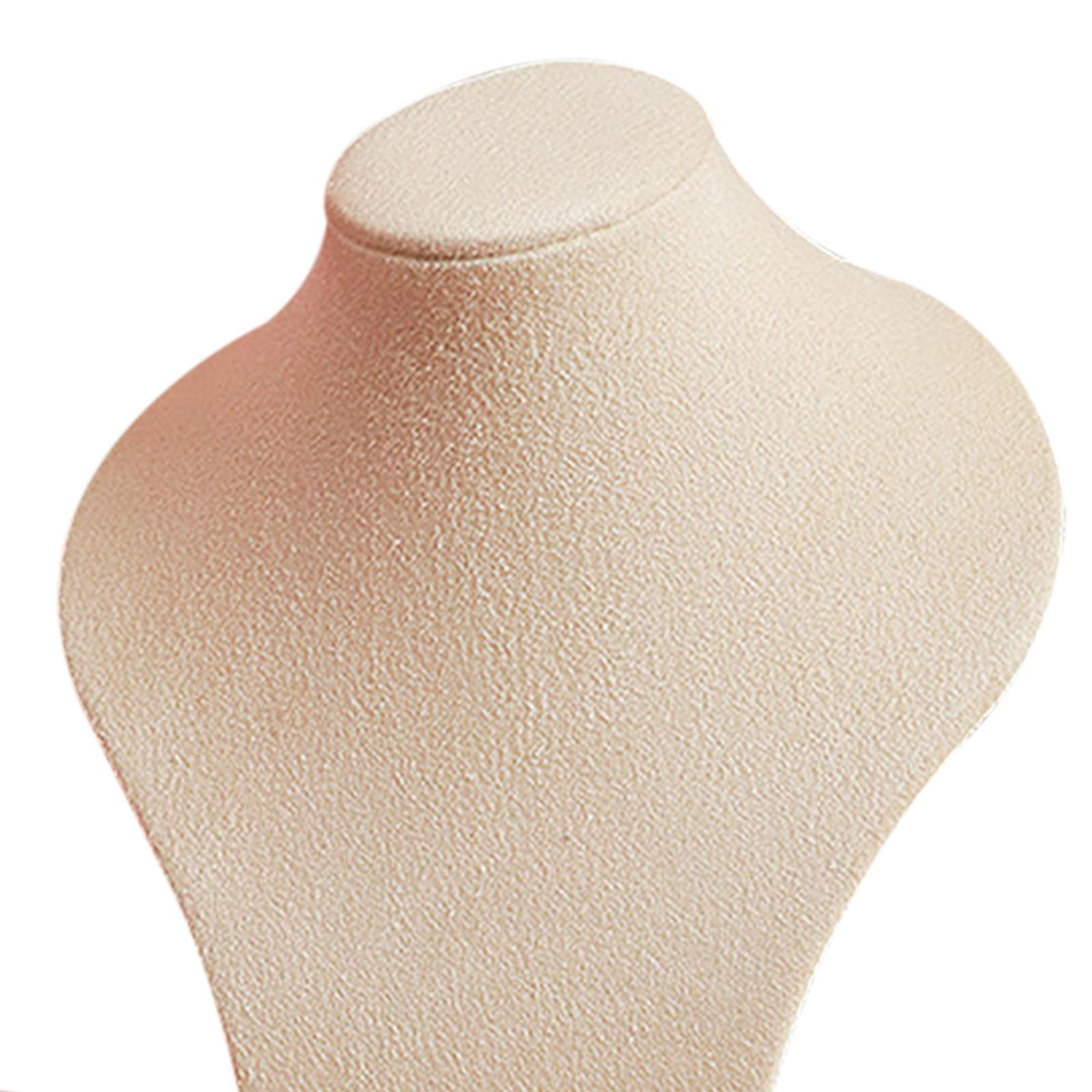 QccHieUs Necklace Display Mannequin, Ring Display Decoration Jewelry Stand for Countertop Beige