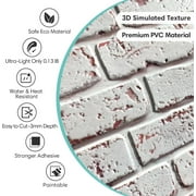 Commomy 10 Pcs 3D Faux Brick Wall Panels Peel and Stick Wall Tile,Thin PVC Brick Panels,11.8X11.8