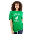 thumbnail image 3 of Scary Vegan Bunny Rabbit Vegetarian Men's Graphic T Shirt Tees Brisco Brands S, 3 of 5