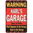 thumbnail image 1 of KARL'S Garage Warning Man Cave Wall Decor 12 x 18 Matte Finish Metal 112180030231, 1 of 1