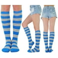 thumbnail image 3 of ToBeInStyle Women's Pack of 6 Knee High Socks - Assorted w/Grey Stripes, 3 of 7