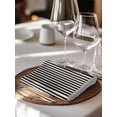thumbnail image 6 of Black Striped Cloth Napkins Set of 8 Reusable Dinner Napkins, Modern Simple Farmhouse Beige Vintage Cocktail Napkin Washable Table Napkins for Wedding/Holiday Party/Baby Shower 20"x20", 6 of 7