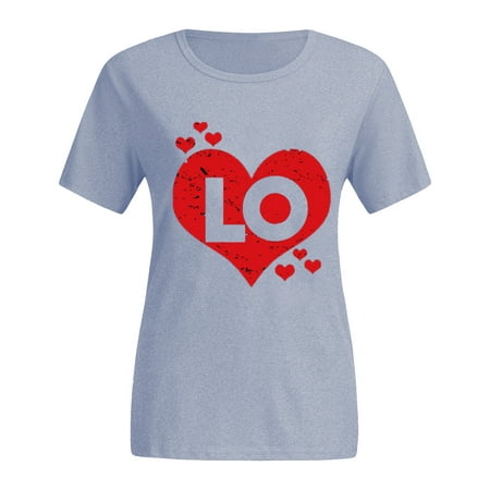 

Womens Unisex Couples Lovers Short O neck Sleeve Love Cute Graphic Tshirt T Shirt Corset Tops Ladies Going Out Plus Size Y2k Tees Fall Winter Boho Floral Tunic Tops Gym Athletic Workout T-shirts