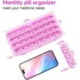 thumbnail image 2 of czcpp-Monthly Pill Organizer 1 Times a Day, 30 Day Pill Box Organizer,One Month Pill Case for Travel, 31 Day Daily Medcine Container for Vitamins, Supplement & Medication(Purple), 2 of 4