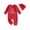 Red, variant on mgoYE My First Christmas Boy Girl Outfit Baby Christmas Lights Romper Hat Xmas Onesie One Piece Winter Clothes Holiday Gifts(Red,3-6 Months)