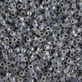 thumbnail image 2 of Miyuki Delica Seed Beads – Size 11/0 (1.6 mm), DB1774, Gray-Lined Opal AB, 7.2 g, Approx. 1440 Beads, 2 of 7