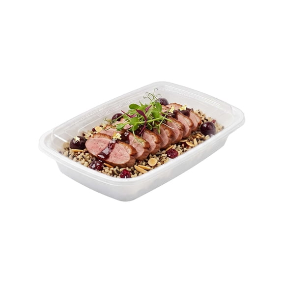 Restaurantware-Asporto 24 Ounce Take Out Containers, 50 Food Containers With Lids - Microwavable, Disposable, Black Plastic To Go Boxes For Food, No BPA, For Take Out And Delivery