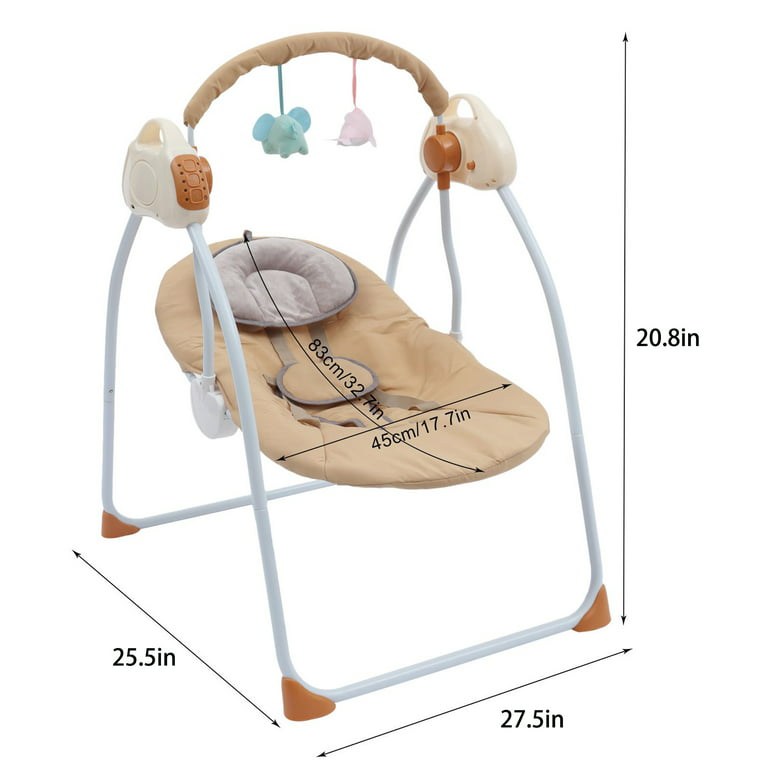 Baby Swing for Infants, Portable Baby Swings, Electric Rocking Chair for  Baby with Intelligent Music Vibration Box, Toddler Swing Load Resistance