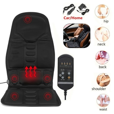 8 Mode 3 Intensity Full Body Electric Kneading Rolling Vibration Back Neck Lumbar Shiatsu Massager with Heat Memory Foam Car/Home Massage Mat Pad Seat Cushion For Chair Seat (Best Seat Massager Reviews)