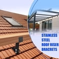 thumbnail image 3 of 4x4 Heavy Duty Roof Riser Brackets Kit 3 Pack, Adjustable Angle Pergola Brackets, Black Metal Roof Riser Beam Bracket for Roof, 3 of 9