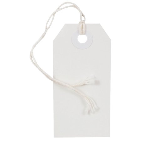 JAM Paper Small Gift Tags with String, 3-1/4