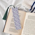 thumbnail image 4 of Kdxio Lavender Flowers Print Metal Tassel Bookmarks,Perfect Gift for Art Lovers and Bookworms Metal Bookmarks for Women, 4 of 8