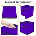thumbnail image 4 of RATGDN Collapsible Fabric Cube Storage Bin with Double Handles for Living Room Bedroom Office Black - Fluorescent Violet, 4 of 6