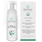 Skinerals Onyx Extra Dark Self Tanner Sunless Tanning Mousse Bronzer with Natural and Organic Ingredients for Safe Tan on Body and Face (8 Ounce)