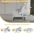 Homall Convertible Futon Sofa Bed, Adjustable Angle, Upholstered, Grey