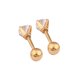 thumbnail image 1 of Qarigey Pendientes de circonio para hombre y mujer, pasador de oreja, pendiente brillante, joyería para citas Ropa, zapatos y accesorios Miscelánea oro rosa 3mm 1 Uds, 1 of 6