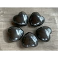 thumbnail image 5 of Hematite Gemstone Hearts, Polished Hematite Puffy Hearts, Hematite Palm Stone, Hematite Heart (5 Hearts）, 5 of 9