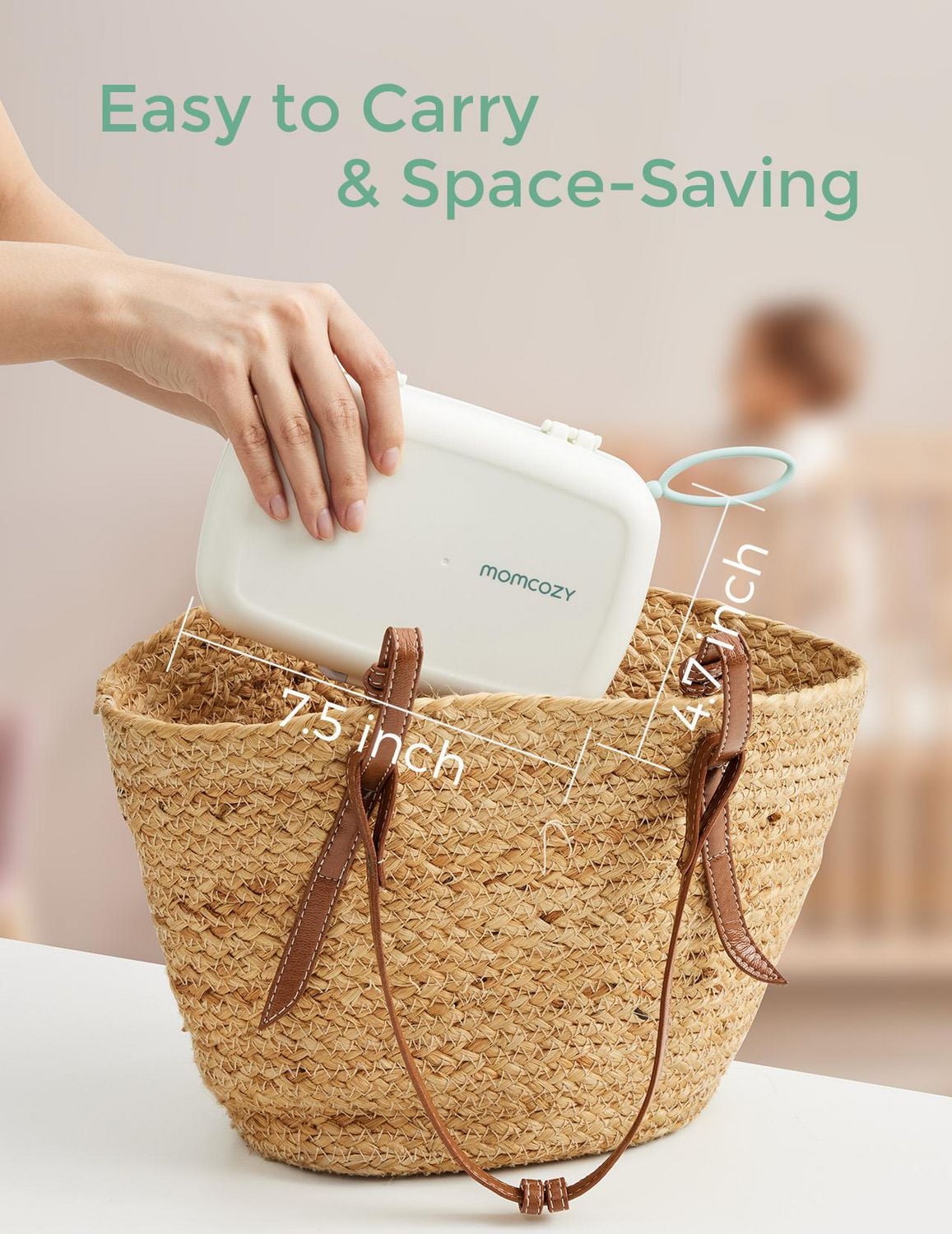 Momcozy Bottle Brush Set, Baby Bottle Cleaner Kit with Silicone Brush, Nipple Brush, Straw Brush, Soap Dispenser, Drying Rack, 7 in 1 Bottle Cleaning Tool, Green Ensemble de Support à Biberons de Voyage