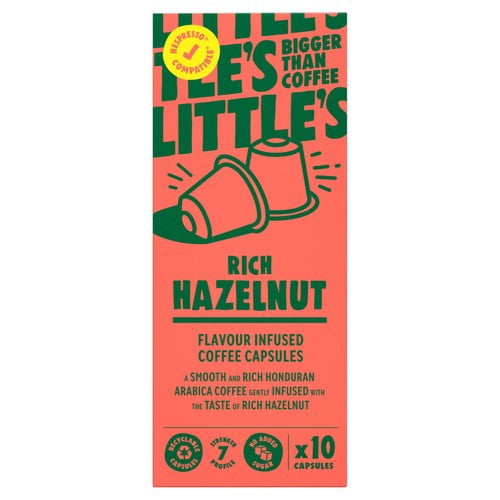 Little's Rich Hazelnut Nespresso Compatible Capsules, 10 pods per pack, British Import (Pack of 3)