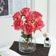 thumbnail image 4 of 7 Head Rose Simulation Flowers European-style Antique Burnt Edges Rose Living Room Table Decoration Wedding Bouquet, 4 of 9