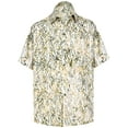 thumbnail image 5 of HAPPY BAY Men's Holiday Beach Short Sleeve Hawaiian Shirts XXL Allover Bushy Weed, White Summer Vacation Holiday, 5 of 7
