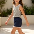 thumbnail image 5 of LvhaoGJOB Little Kids Girls Tank Top and Shorts Outfit Set - Elastic Waist, 5 of 6