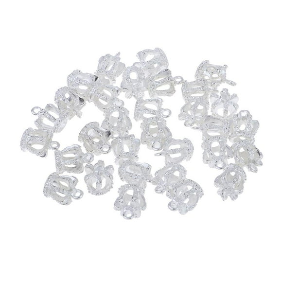 Kit de joyería 30 en 1: accesorios, colgantes, manualidades y accesorios de joyería DIY Plata brillante