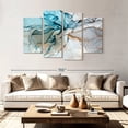 thumbnail image 2 of Elephant Stock Blue Liquid Marble Abstract Wall Art - Horizontal Multi Panel Canvas - Living Room Wall Decor - Abstract Multi Panel - Blue And Gray Decor - 84" x 54", 2 of 8